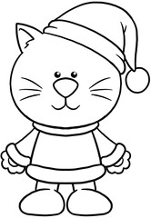 cute christmas cartoon animal character clipart coloring