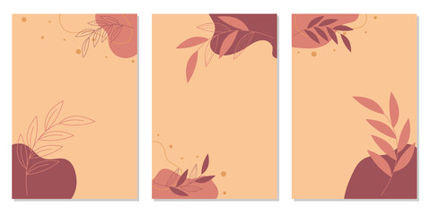 Minimal cover, banner, brochure, poster, flyer, branding design, home decorate and other with abstract organic shapes.