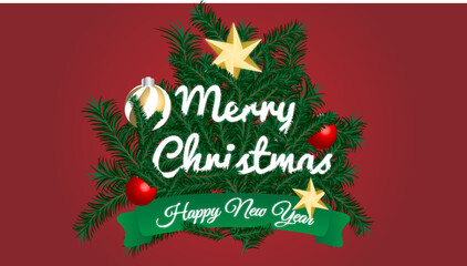 merry christmash background illustration design 