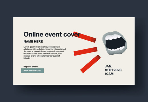 Marketing Announcement Online Event Cover Template