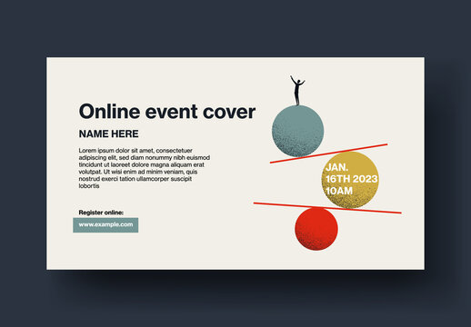 Work Life Balance Online Event Cover Template