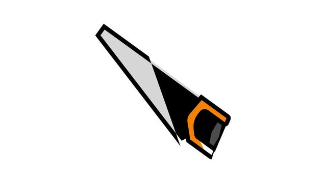rip cut saw color icon animation