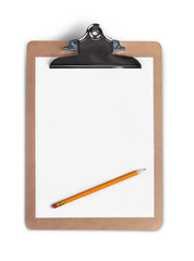 Blank Clipboard with Pencil
