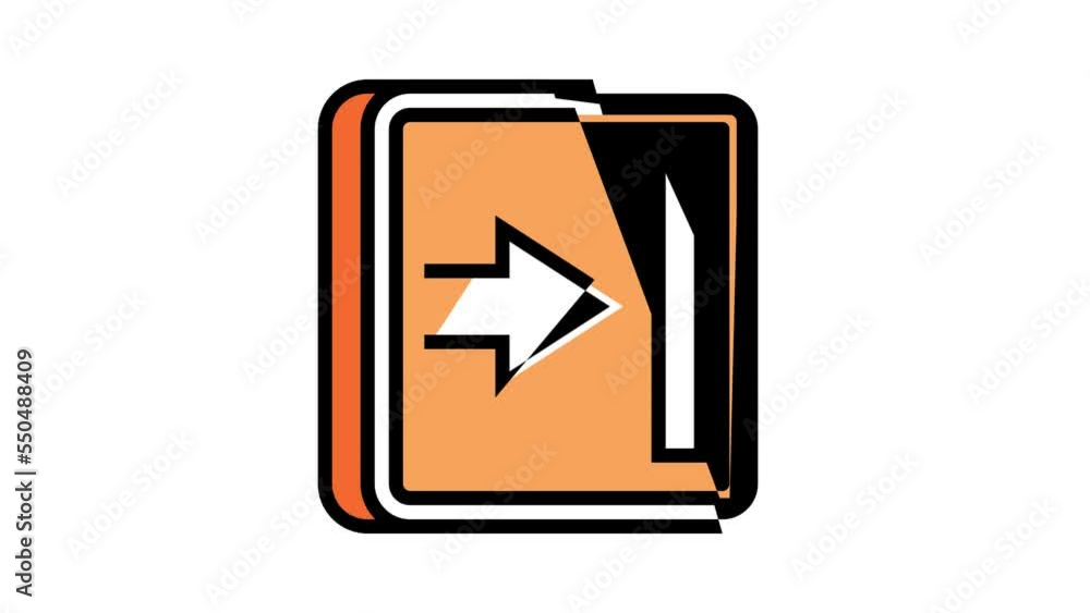 Poster next arrow color icon animation