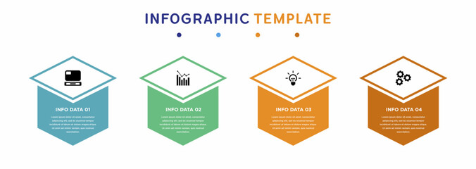 Flat timeline infographic template