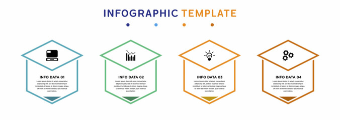Flat timeline infographic template