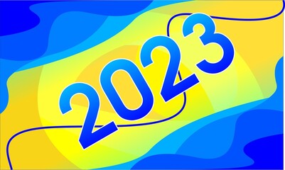 abstract background Yellow blue Special new year 2023