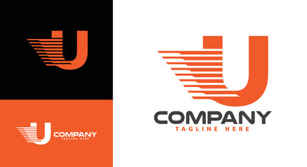 Modern company logo letter U Express for logistics, delivery, travel, shuttle, travel etc. © Aldan Design