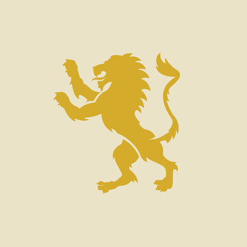 Golden Lion Logo Vector Free