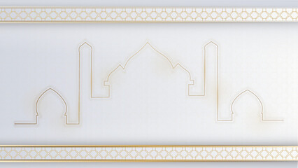 Luxury white mandala background with golden arabesque pattern Arabic Islamic east style. Decorative mandala for print, poster, cover, brochure, flyer, banner.