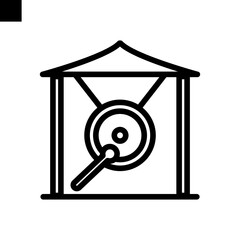 gong icon vector