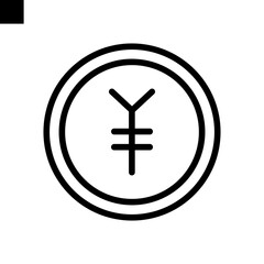 Obraz premium yuan icon vector