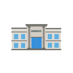 university building isolated vector illustration