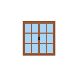 window isolated vector illustration