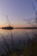 Beautiful Sunset at Astotin Lake