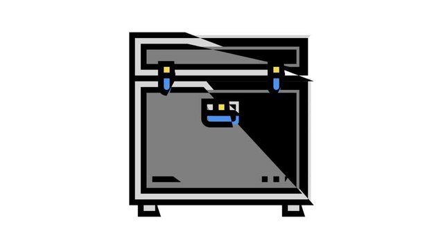 flight case for music equipment color icon animation