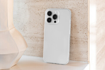 iPhone transparent clear phone case mockup