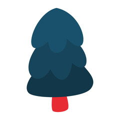 Cute simple pine tree illustration