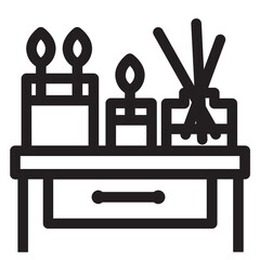 Candles Interior Design Sideboard