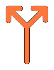 Arrow Sticker Doodle Vector Illustration