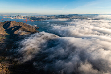 Aerial shots over the San Francisco