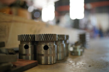 industrial machines parts in workshop