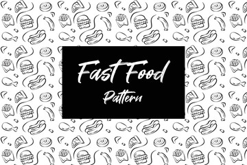 Fast Food Pattern Design Template