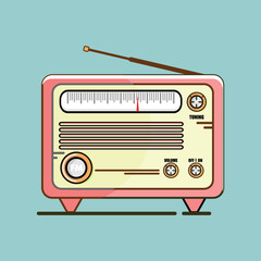 retro radio icon