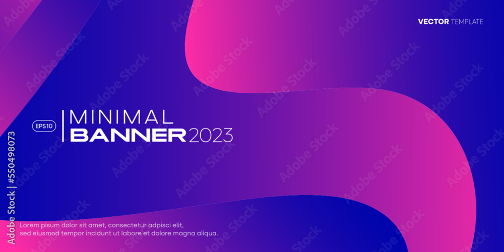 Poster abstract blue and red gradient background with waves. the dynamic banner design template. vector, 20