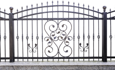 Wrought Iron Fence on transparent background png