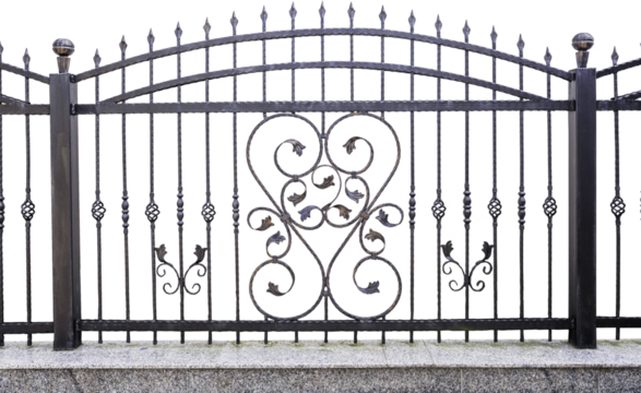 Wrought Iron Fence on transparent background png