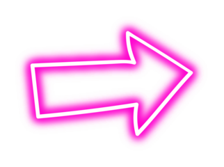 Glowing Neon Arrow Doodle Transparent PNG