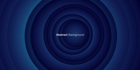 Blue circle wave screen background abstract vector illustration.