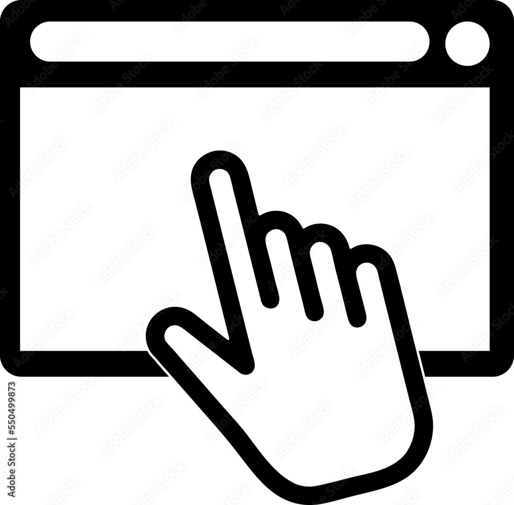 Poster browser vector icon. illustration isolated for graphic and web design on white background..eps