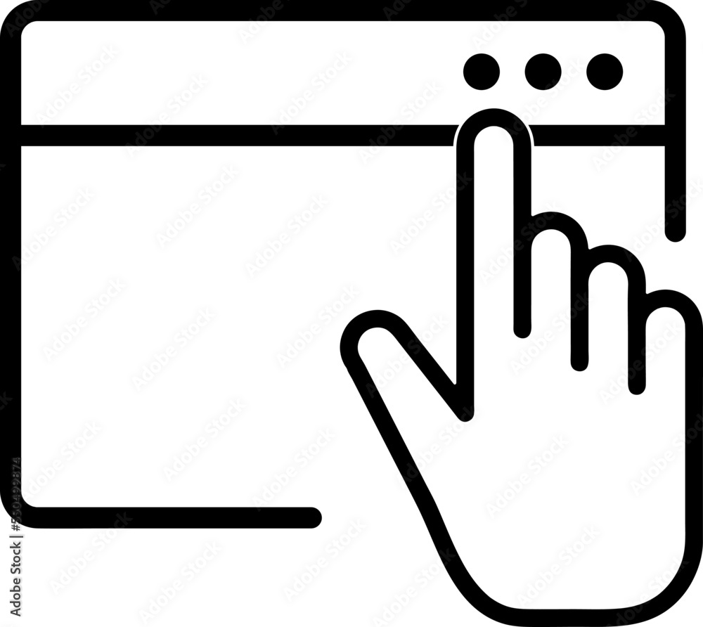 Poster browser icon vector design template on white background..eps