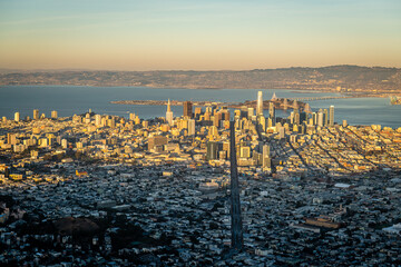 Obraz na płótnie Canvas Aerial shots over the San Francisco