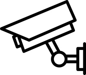 CCTV Icon Vector Logo Design Template. Editable Stroke on white background..eps