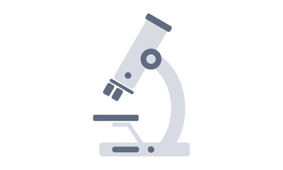 Microscope icon for web. Simple microscope sign vector design. Minimalist microscope web icon isolated on white background. Cute microscope logo clipart. School and science supplies symbol icon