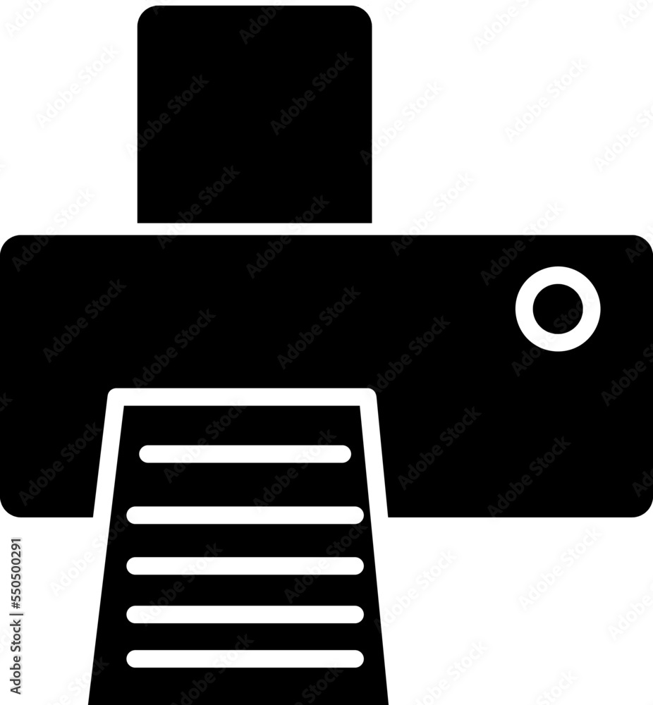 Poster printer icon vector design template on white background..eps