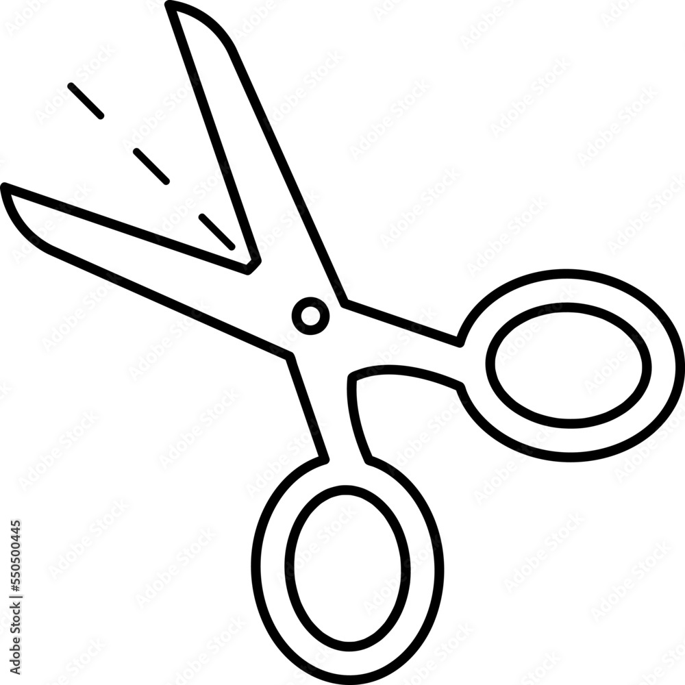 Poster scissors icon vector design template on white background