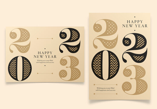 Stylish & Elegant New Years Card