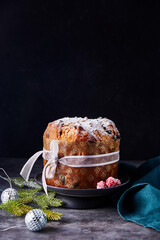 Panettone Served on a Table