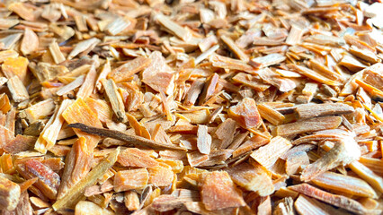 dried mushrooms on a table