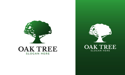 Oak tree logo design for nature or natural concept