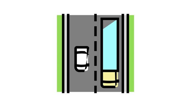bituminous road color icon animation