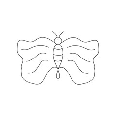  Butterfly line art vector isolated on white. Perfect for home decor such as posters, wall art, tote bag, t-shirt print, sticker, mobile case