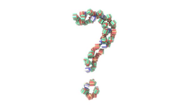 Animated Present Font - Question Mark
