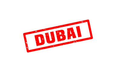 DUBAI stamp rubber with grunge style on white background