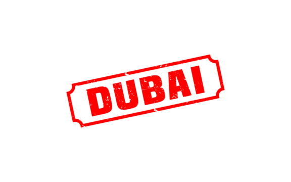 DUBAI stamp rubber with grunge style on white background