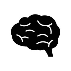 Human brain icon vector graphic illustration
